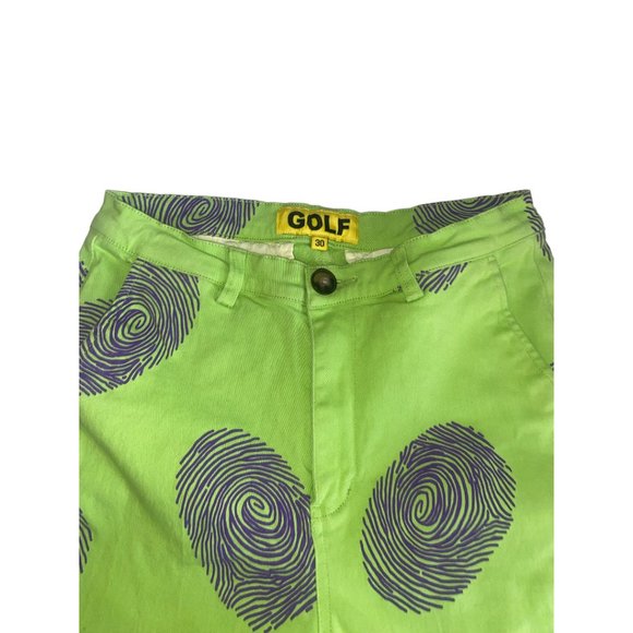Golf wang  fingerprint lime green Tyler the creator straight leg  30 indie pants - Picture 5 of 6